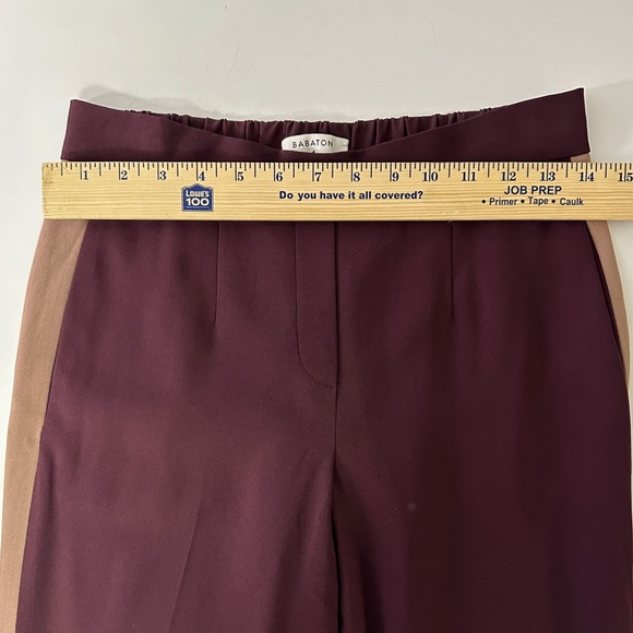 ARITZIA Babaton Conan Pant Maroon & Beige Stripe sz 4‎ - Picture 6 of 11